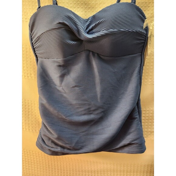 Nine West Tankini Womens Size Small Bathingsuit Top Pad Unwired Attachable Strap - Picture 3 of 7
